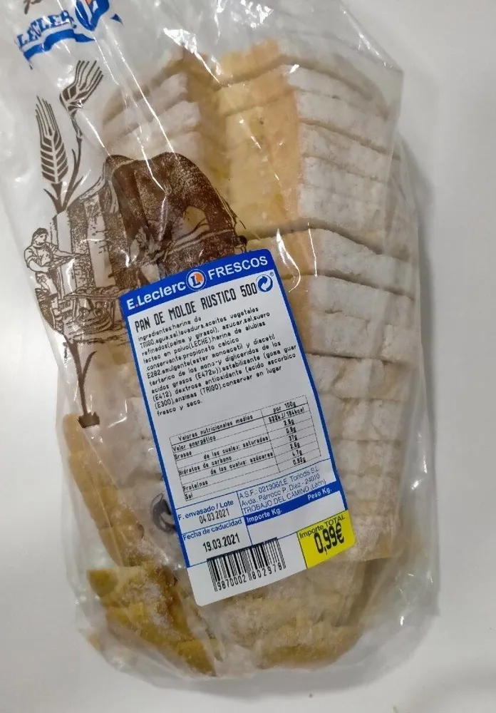 Pan de molde rústico