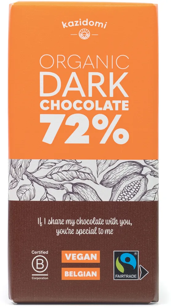 Chocolat Noir 72% Équitable Bio