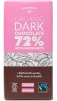 Chocolat Noir 72% & Noisettes Équitable Bio