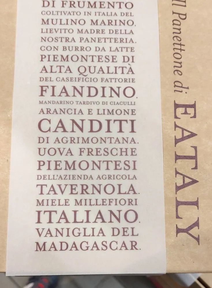Panettone Eataly