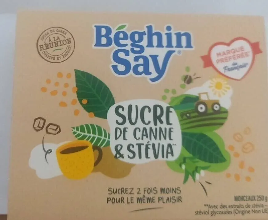 Sucre de canne et stévia