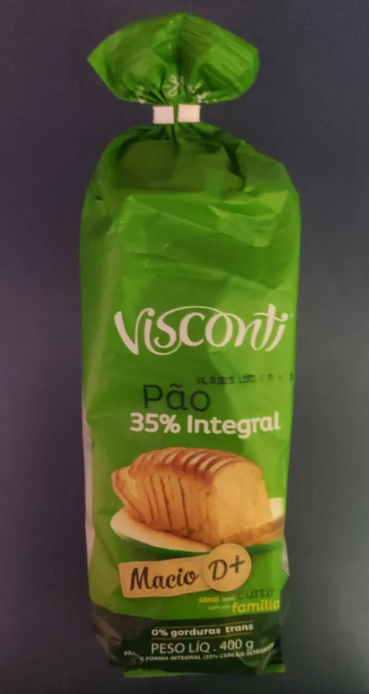 Pão de Fôrma 35% Integral - Visconti - 400g