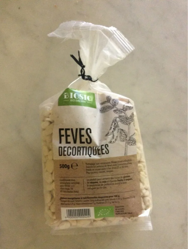Feves decortiquees