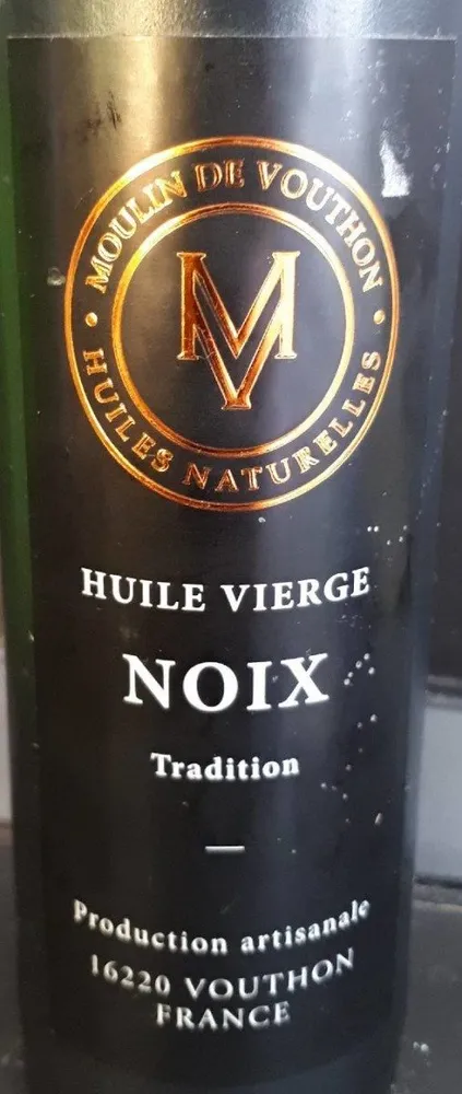 Huile vierge de noix de France