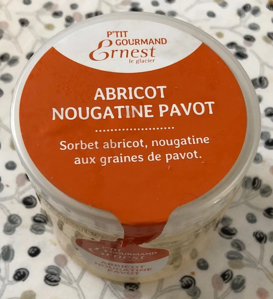 Glace abricot nougatine pavot