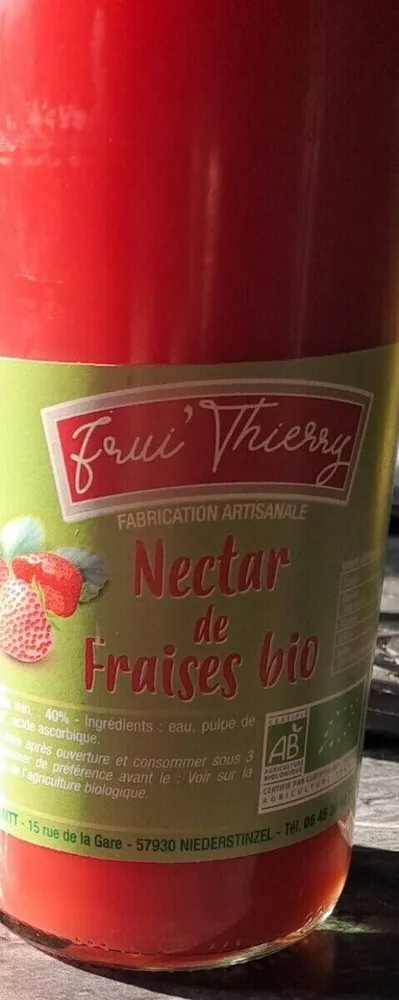 Nectar de fraise bio