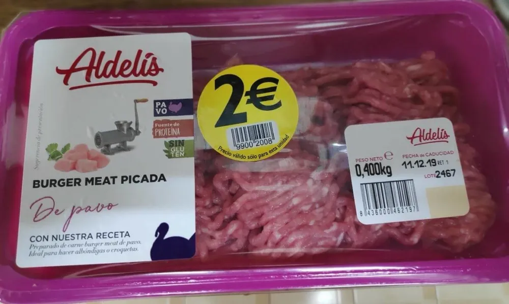 Burger meat picada de pavo