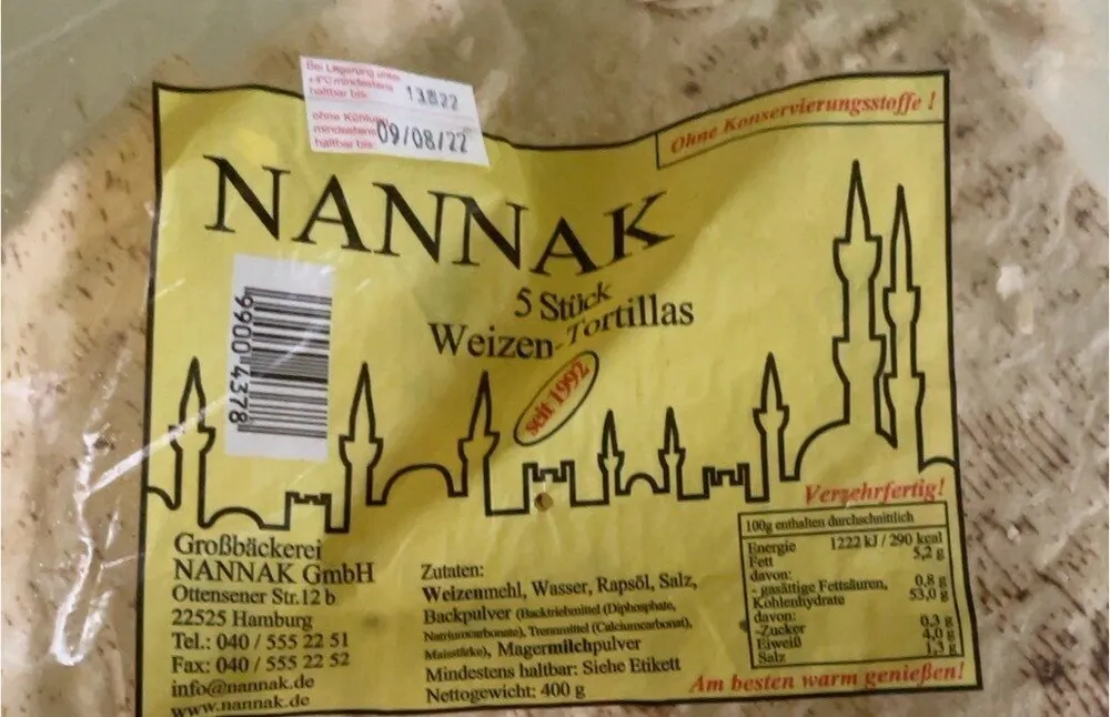 5 stück weizen Tortillas