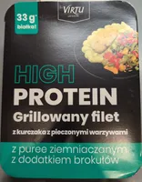 High Protein Grillowany filet z kurczaka z pieczonymi warzywami
