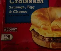Croissant sausage, egg, and cheese
