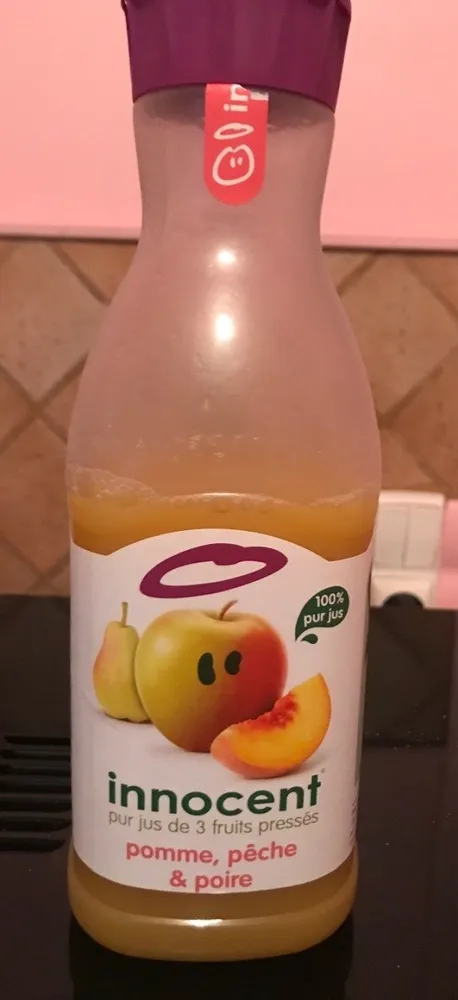 Jus de fruit Innocent pomme ,peche et poire