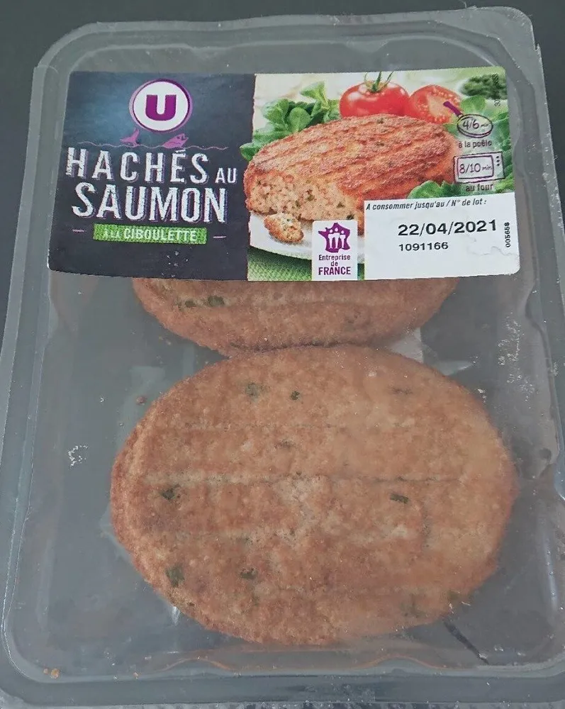 Hachés au saumon à la ciboulette