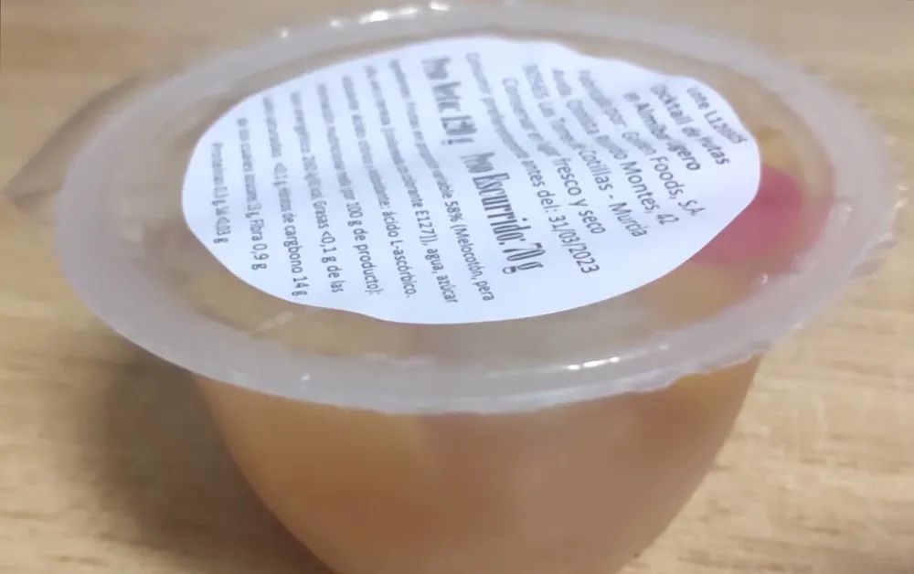 Vasito cocktail frutas almíbar ligero