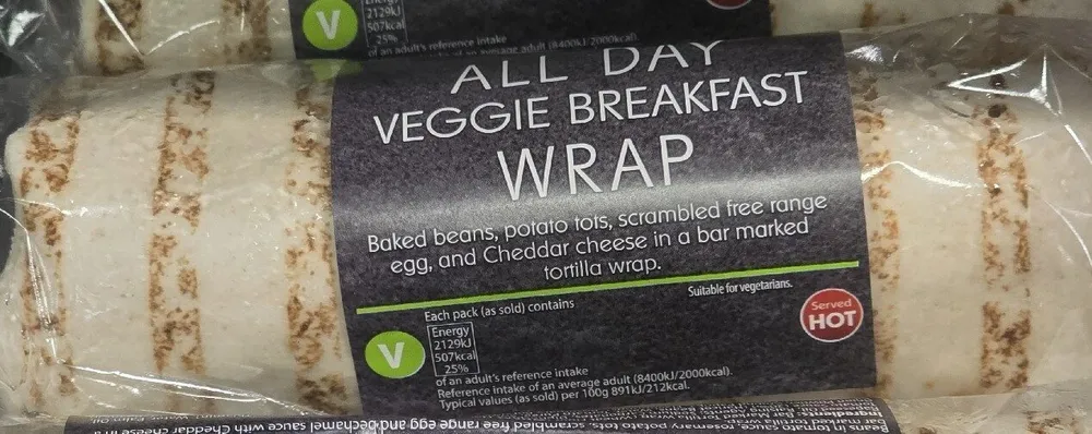 All Day Veggie Breakfast Wrap