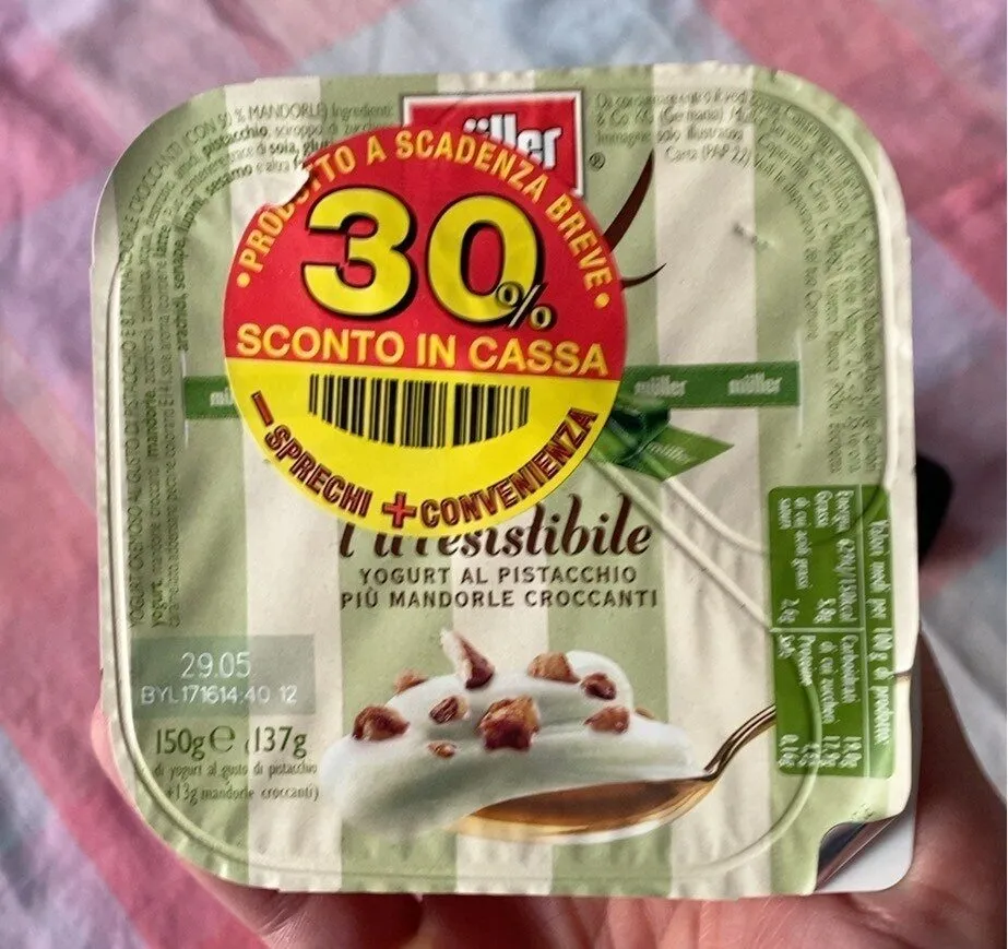 Yougurtal pistacchio piu mandorle croccanti