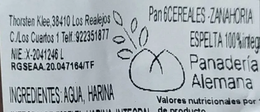 Pan cereales espera zanahoria