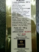 Chocolat de Couverture Noir