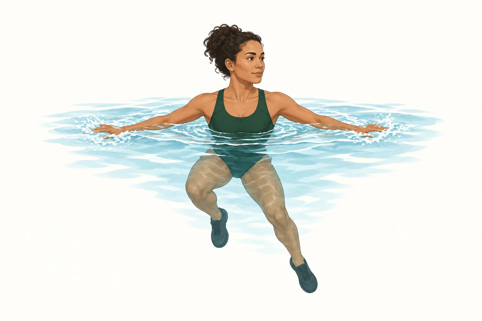 Surplace dans l’eau