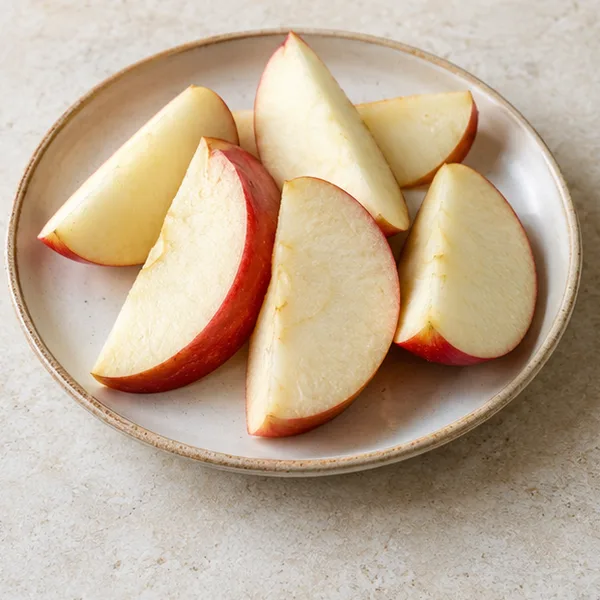 Illustration of fresh apple wedges