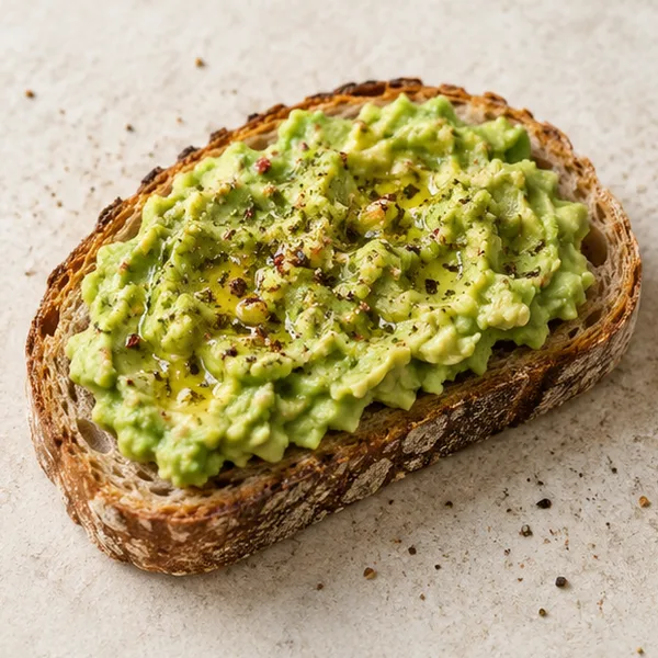 Illustration of avocado on sourdough toast