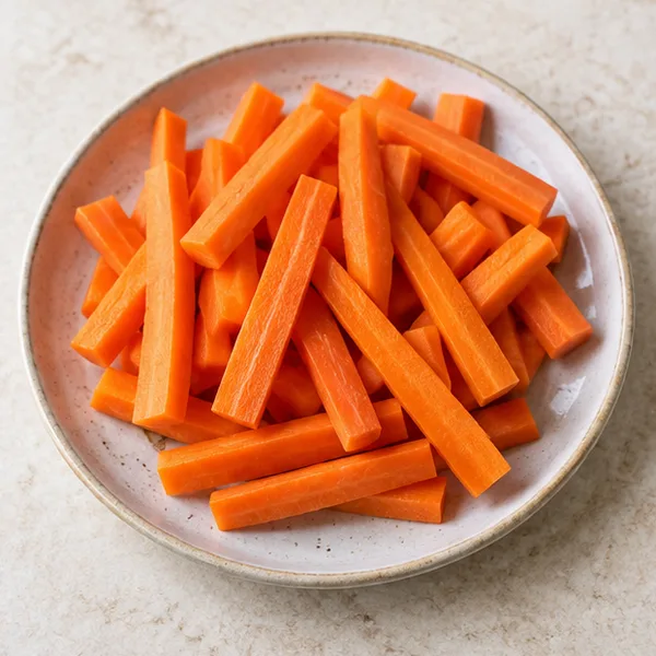 Illustration of raw carrot sticks