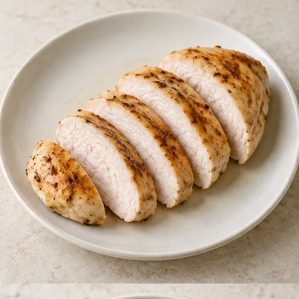 Illustration of cooked sliced chicken breast