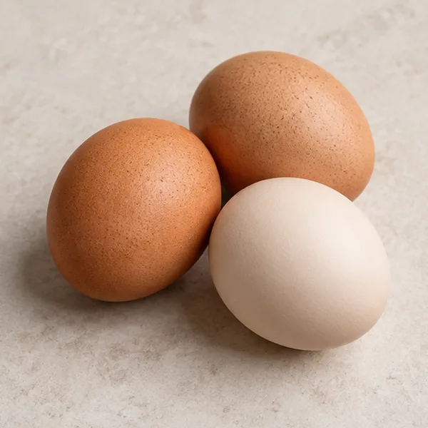 Illustration of whole hen eggs in their shells