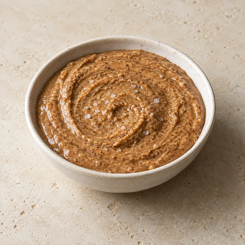 Illustration of nuts almond butter plain with salt added