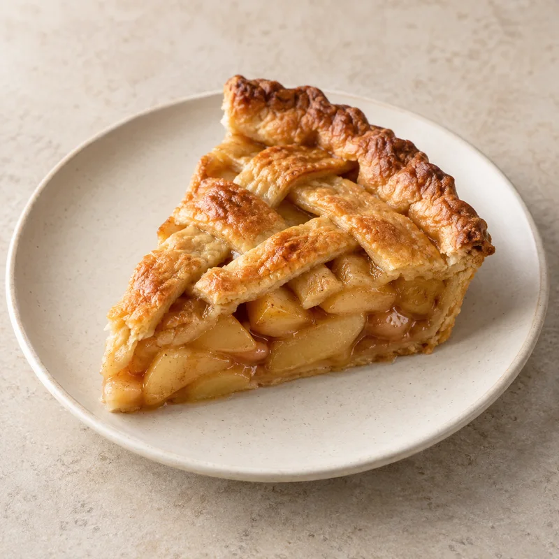 Illustration of pie apple prepared from recipe