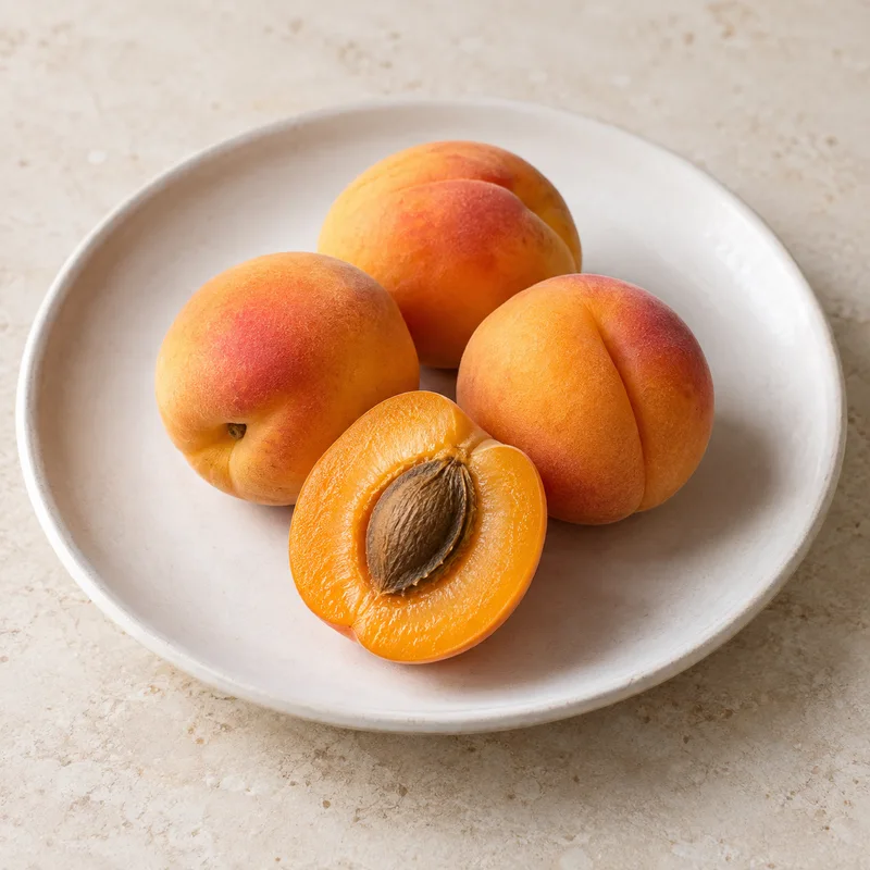 Illustration of apricots raw