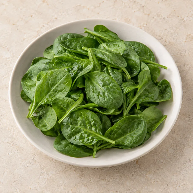 Illustration of spinach baby raw