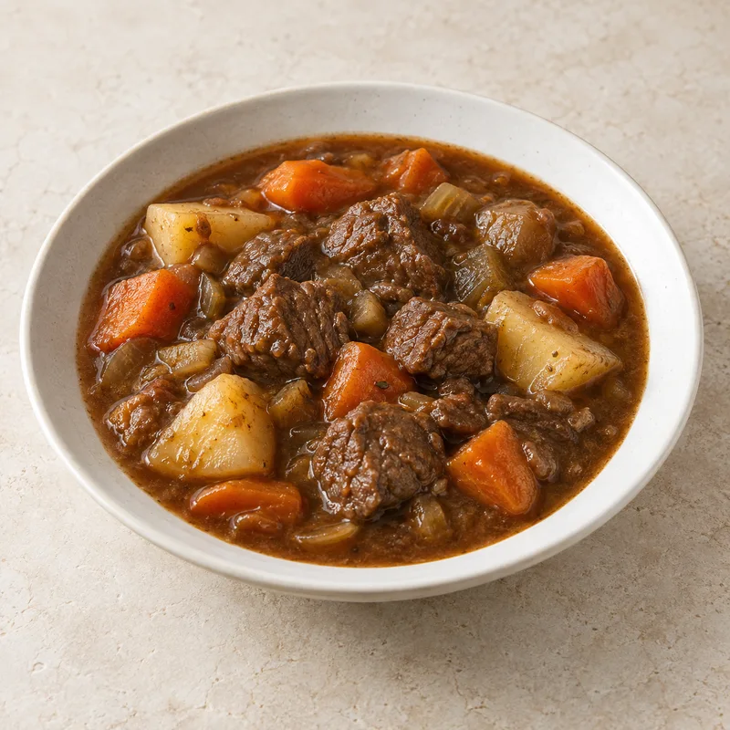 Illustration of beef stew canned entree