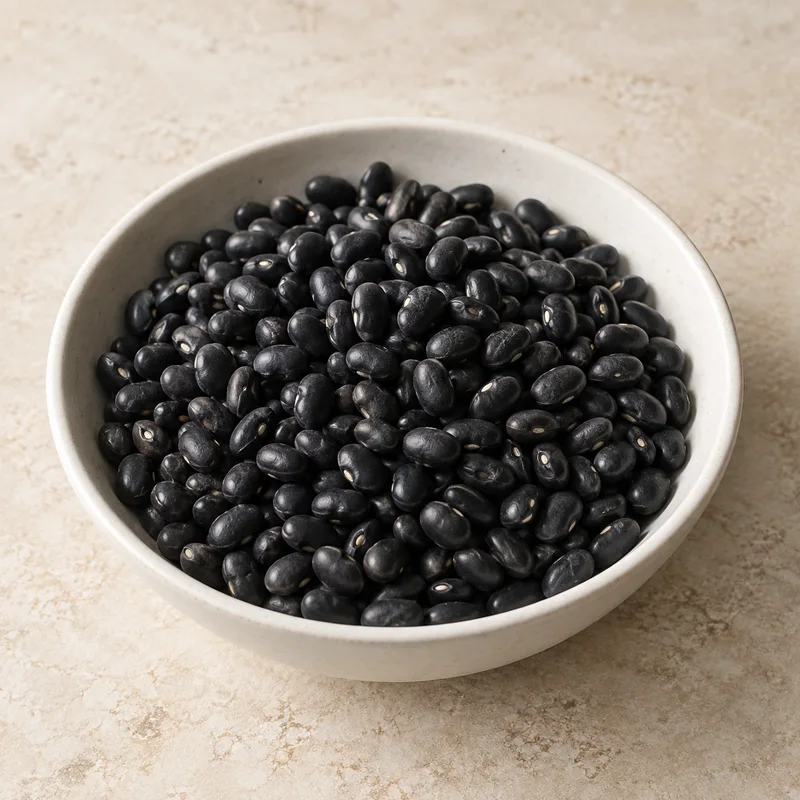 Illustration of beans black mature seeds raw
