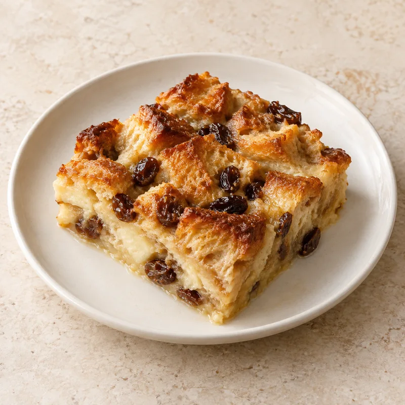 Illustration of bread pudding homemade