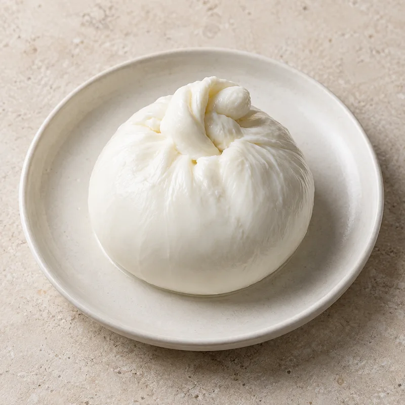 Illustration of burrata from cow s milk