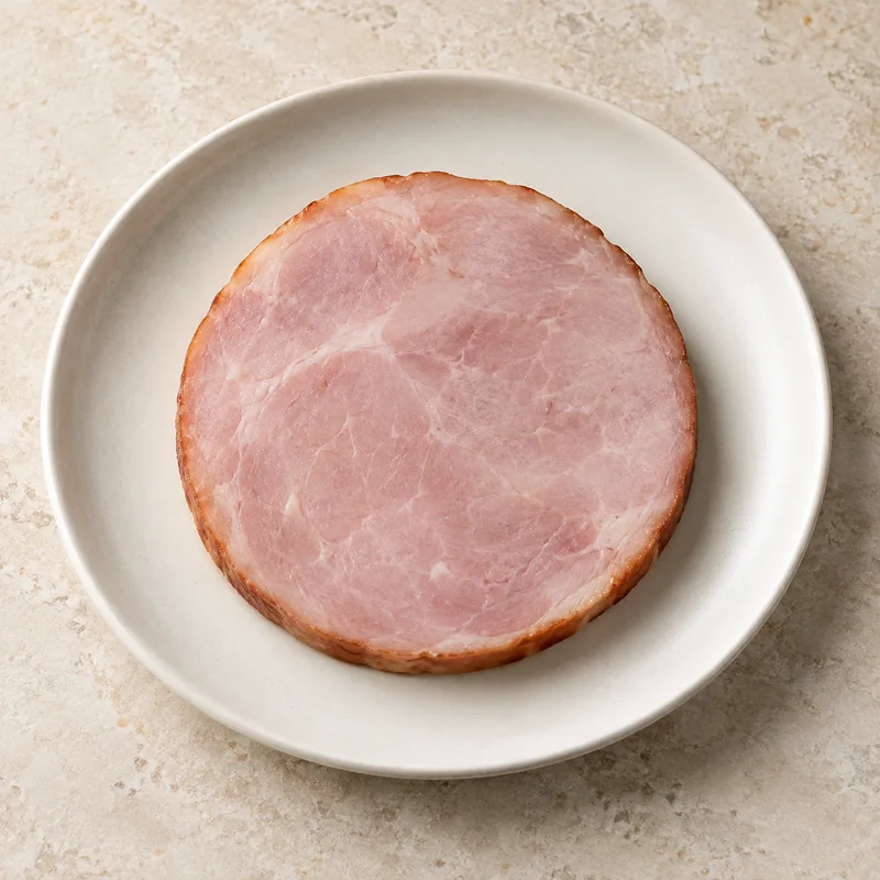 Illustration of canadian bacon unprepared