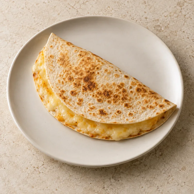 Illustration of quesadilla with cheese