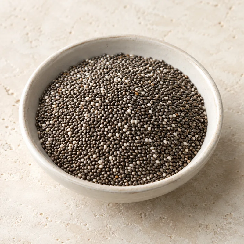 Illustration of chia seed dried