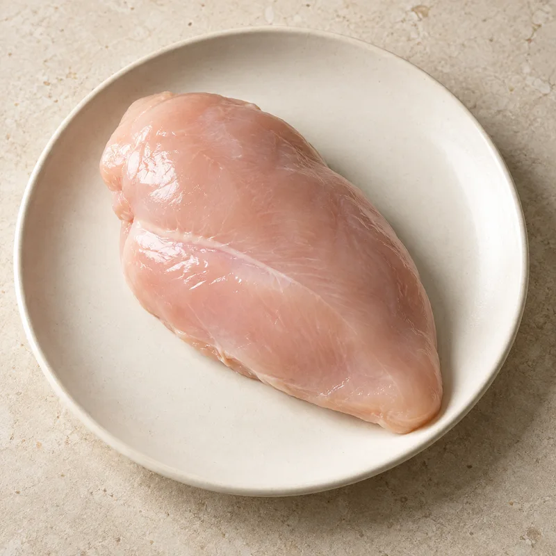 Illustration of chicken broiler breast skinless boneless meat raw