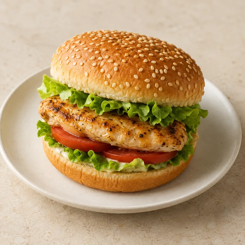 Illustration of burger chicken takeaway