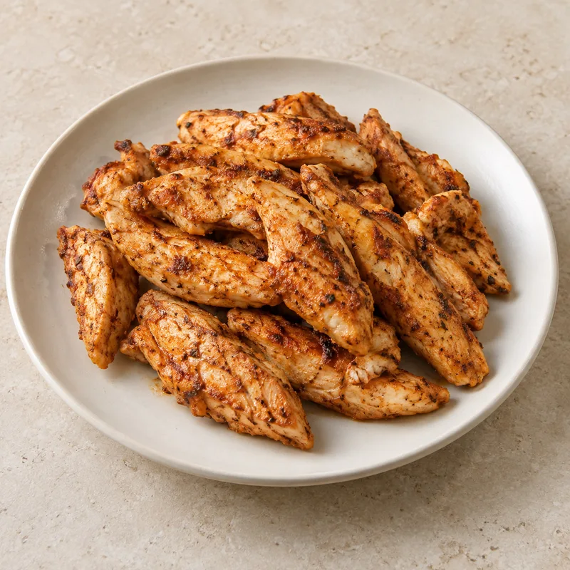 Illustration of fajita chicken meat only takeaway and restaurant