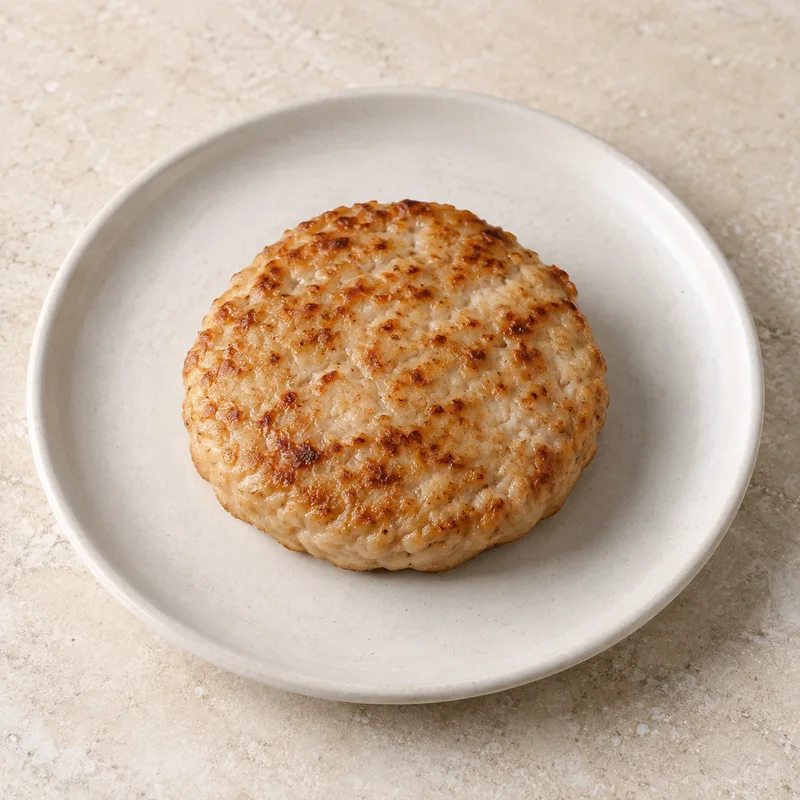 Illustration of chicken patty frozen cooked