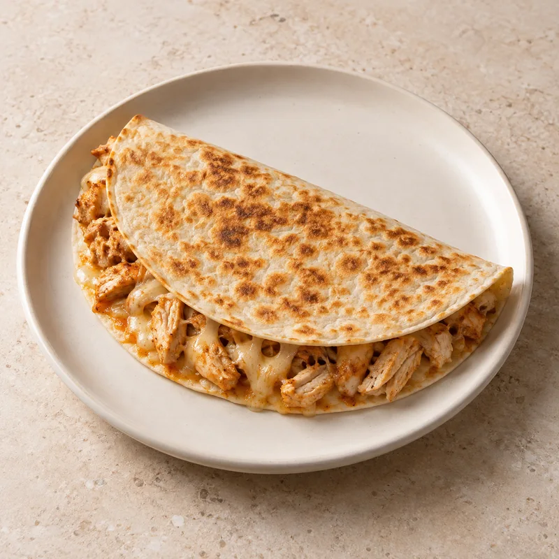 Illustration of fast foods quesadilla with chicken