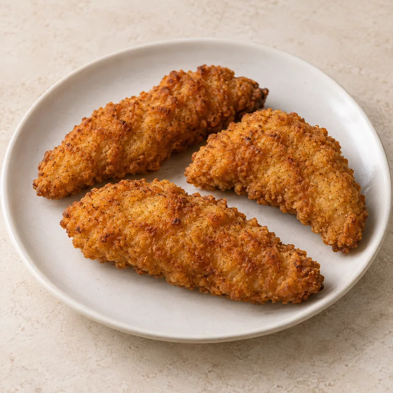Illustration of chicken tenders breaded frozen prepared