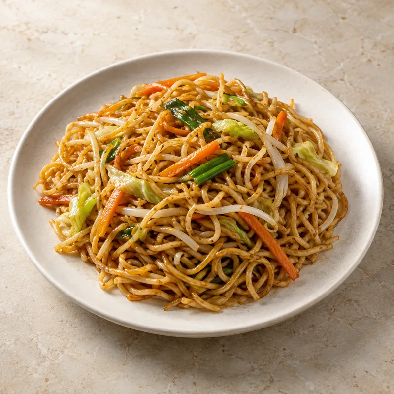 Illustration of noodles chinese chow mein
