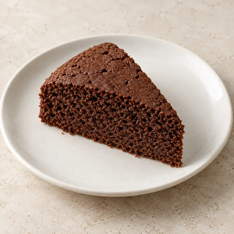 Illustration of cake chocolate prepared from recipe without frosting