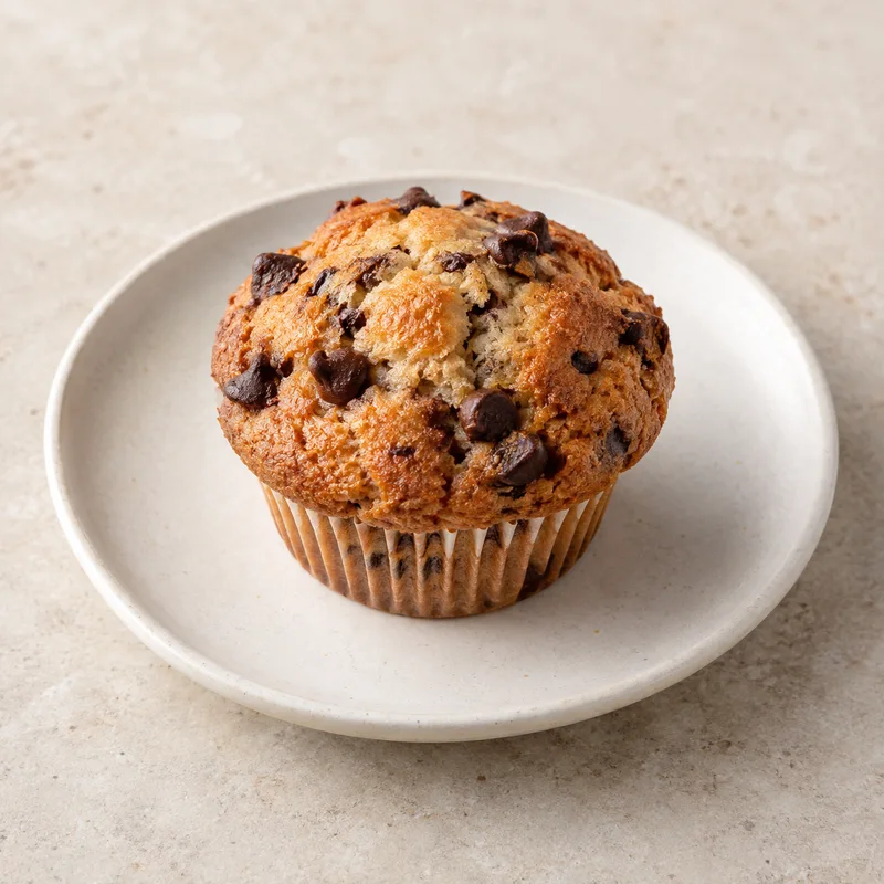 Illustration of muffin chocolate chip commercial