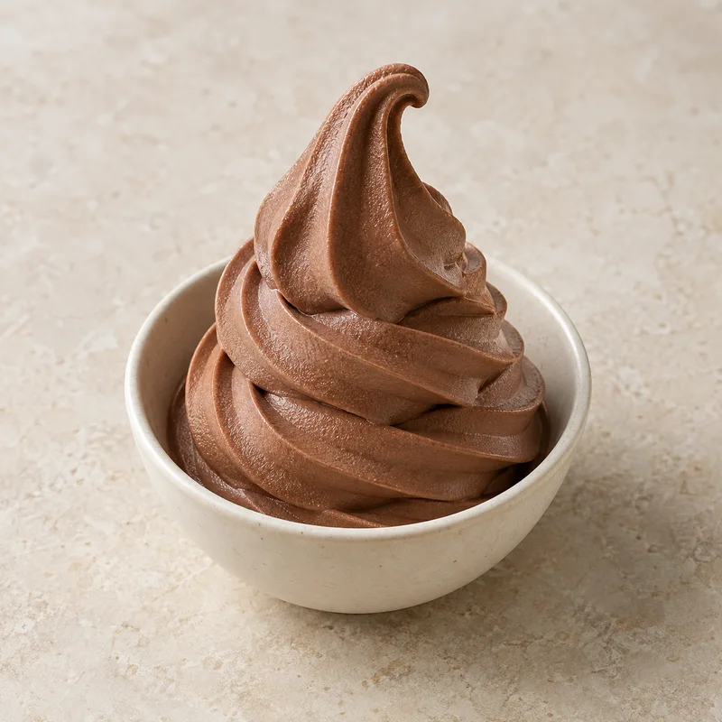 Illustration of ice cream soft serve chocolate