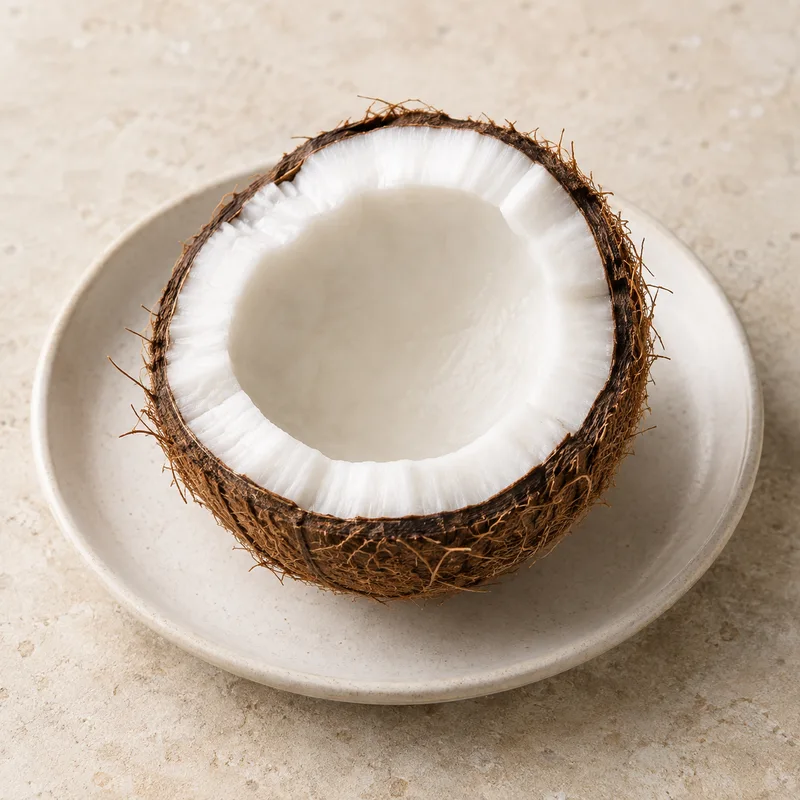Illustration of nuts coconut meat raw