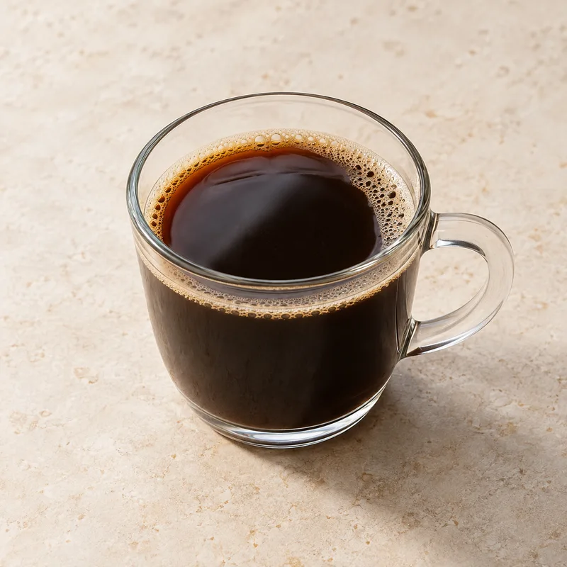 Illustration of coffee brewed prepared with tap water